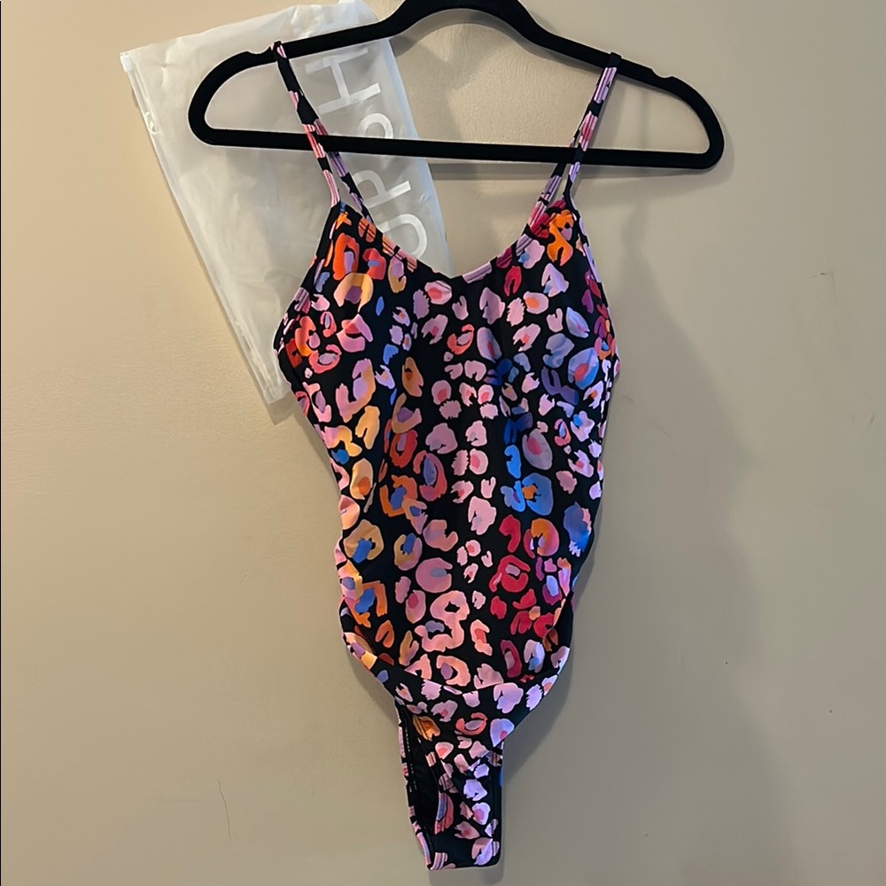 NWT Cupshe Multicolor Leopard Print Swimsuit, small